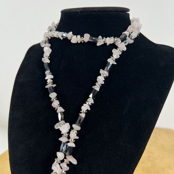 White Stone Magnetic Waist Beads - Bohemian Fairycore Earthy Belly Waist Chain - Picture 4 of 7